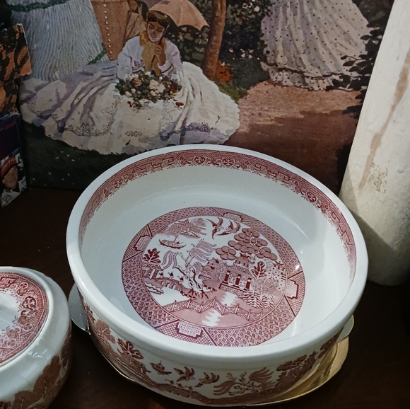 🍅🥣Walker China Heavy Vintage Serving. 🏕 Bowl&Gravy Bowl🥣Made in U.S.A. - Picture 9 of 13